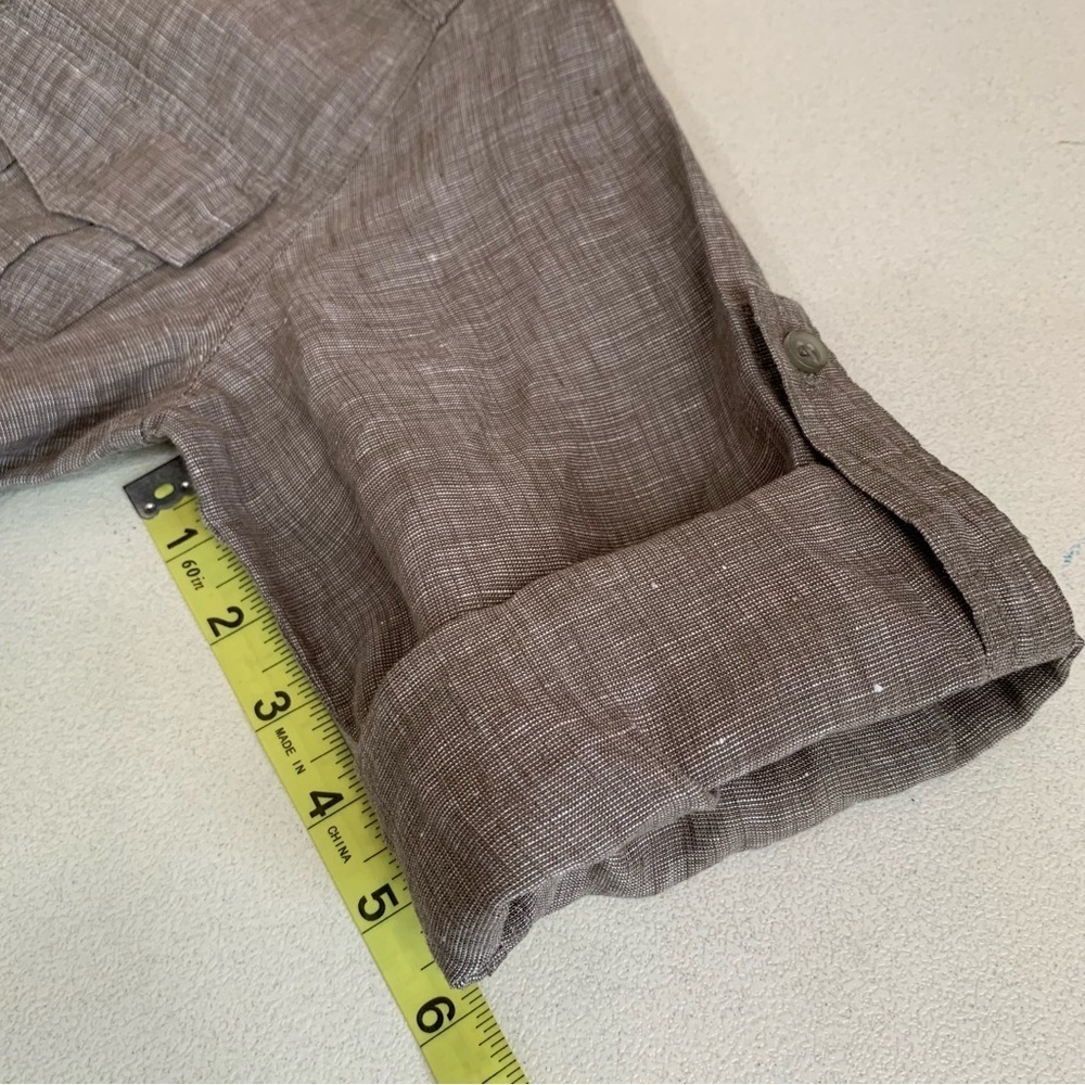 Tommy Bahama Linen Dress Womens XS Brown Roll Tab Lace-up‎ Bodice Summer casual - Picture 10 of 11